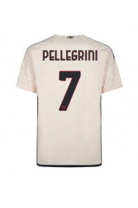 AS Roma Lorenzo Pellegrini #7 Jalkapallovaatteet Vieraspaita 2023-24 Lyhythihainen